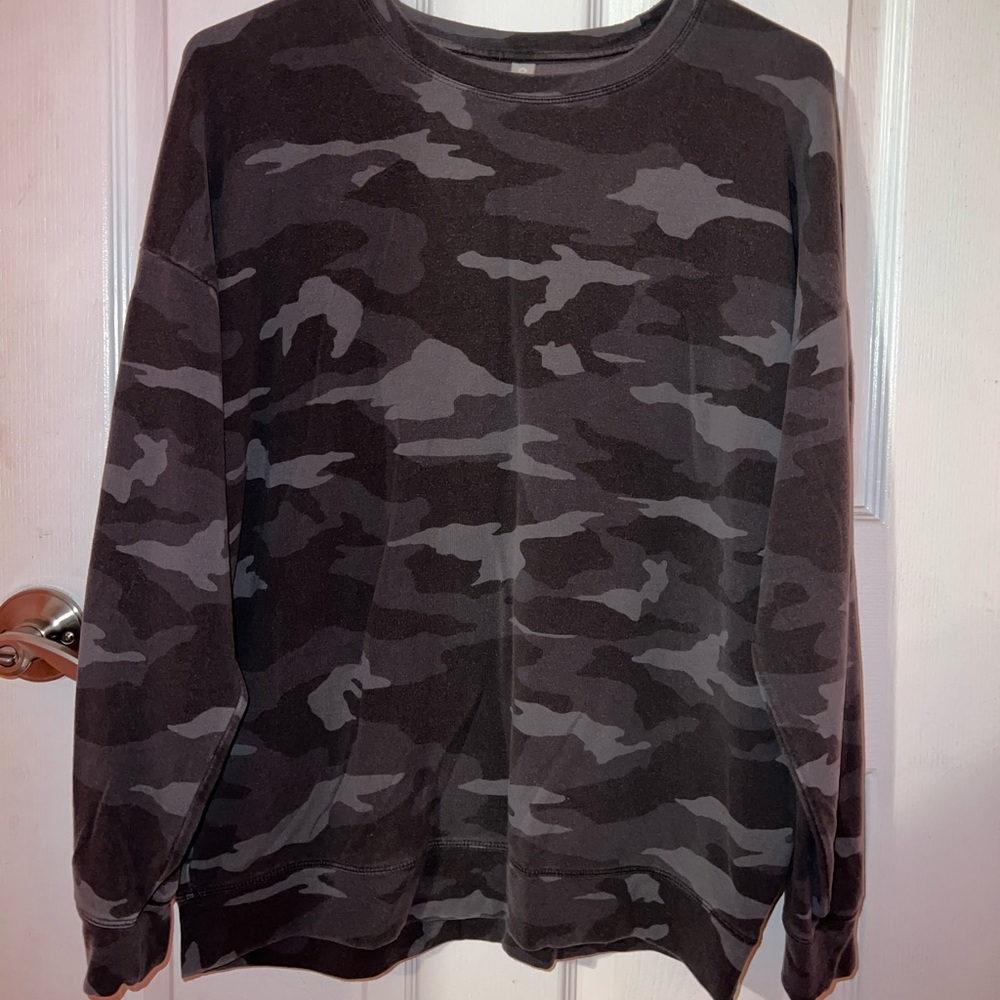 Black Camo Crewneck Sweater
